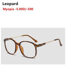 Load image into Gallery viewer, -1.0,-1.5~ -4.0Round Finished Myopia Spectacle  Eyeglasses Optical Men Women Student Eyewear Prescription AC Lens Glasses Frame