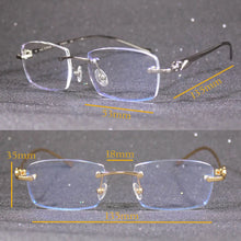 Load image into Gallery viewer, Cart Glasses Frame Titanium for Women and Men Eyewear on Reading Computer Prescription Eyeglasses Transparent Panther 5102336