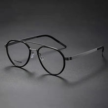 Load image into Gallery viewer, Denmark Brand Pure Titanium Glasses Frame Men Women  Pilot Double Beam Ultralight Optical Eyeglasses 9745 Read Eyewear