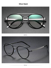 Load image into Gallery viewer, Denmark Brand Pure Titanium Glasses Frame Men Women  Pilot Double Beam Ultralight Optical Eyeglasses 9745 Read Eyewear