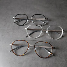Load image into Gallery viewer, Denmark Brand Pure Titanium Glasses Frame Men Women  Pilot Double Beam Ultralight Optical Eyeglasses 9745 Read Eyewear