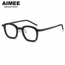 Load image into Gallery viewer, Denmark Brand Square Titanium Acetate Glasses Frame Men Women Ultralight Prescription Eyeglasses Optical Blue Light Spectacles