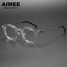 Load image into Gallery viewer, Denmark Brand Square Titanium Acetate Glasses Frame Men Women Ultralight Prescription Eyeglasses Optical Blue Light Spectacles