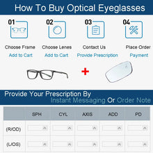 Load image into Gallery viewer, Ultra light weight Glasses Frame Optical Full Rim TR-90 Prescription Eyeglasses for Men and Women Eyewear 8822T