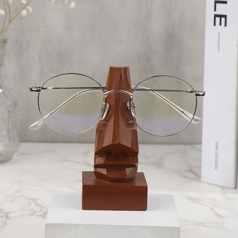 Glasses Stand Sunglasses Holder Lip Beard Easter Island Head Shape Home Funny Desk Decor Spectacle Holding Bracket Glasses Stand
