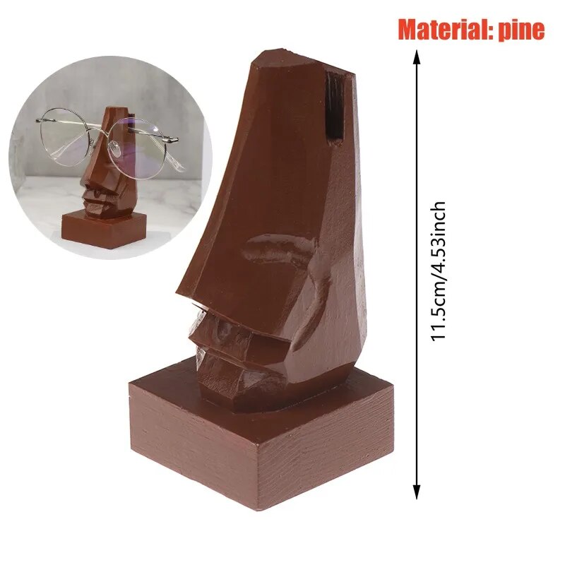 Glasses Stand Sunglasses Holder Lip Beard Easter Island Head Shape Home Funny Desk Decor Spectacle Holding Bracket Glasses Stand
