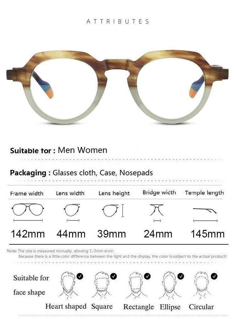 Occhiali da vista in acetato Europa di vendita caldi Montatura da uomo Donna Designer di marca Occhiali da vista ottici smerigliati Occhiali da vista