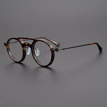 Load image into Gallery viewer, Japanese Handmade Design Glasses Frame Classic Round Titanium Acetate Eyeglasses Men Women Retro Prescription Optical Eyewear