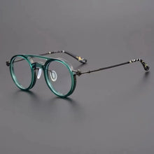 Load image into Gallery viewer, Japanese Handmade Design Glasses Frame Classic Round Titanium Acetate Eyeglasses Men Women Retro Prescription Optical Eyewear