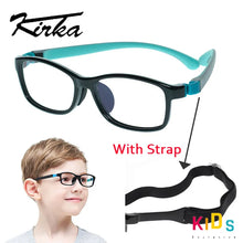 Load image into Gallery viewer, Kirka Kid Glasses Frame TR90 Flexible Spectacles Frame Optical Children Black Glasses Boys Girls Eyewear Sport Eyeglasses Myopia