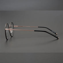 Load image into Gallery viewer, Korean Brand Titanium Round Retro Lightweight Eyewear Men Alloy Prescription Glasses Frame Women Reading Eyeglasses Oculos De