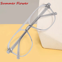 Load image into Gallery viewer, Men Acetate Optical Eyewear Top Quality Light Prescription Glasses Frame Eyeglasses Big Rim Circle Flat Top Male Gafas