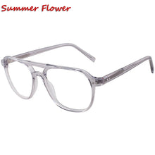 Load image into Gallery viewer, Men Acetate Optical Eyewear Top Quality Light Prescription Glasses Frame Eyeglasses Big Rim Circle Flat Top Male Gafas