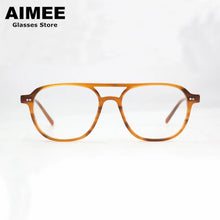 Load image into Gallery viewer, Pilot Style Acetate Optical Glasses frame Women Brand Designer Square Prescription Eyeglasses Male spectacles oculos de grau