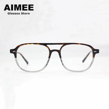 Load image into Gallery viewer, Pilot Style Acetate Optical Glasses frame Women Brand Designer Square Prescription Eyeglasses Male spectacles oculos de grau