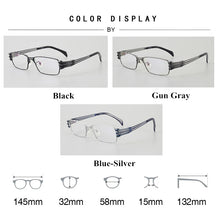 Load image into Gallery viewer, Pure Titanium Full Rim Optical Glasses Frame for Men Business Leisure Rectangle Eyeglasses Luxury Brand Myopia Spectacles Male