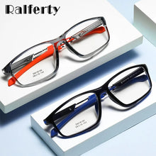 Load image into Gallery viewer, Ralferty   Sport Eyeglasses Men Women TR Rectangular Outdoor Basketball Glasses 0 Diopter Myopia Prescription Frame