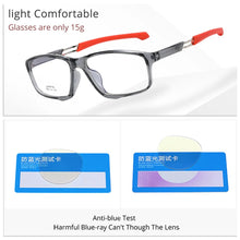 Load image into Gallery viewer, Ralferty   Sport Eyeglasses Men Women TR Rectangular Outdoor Basketball Glasses 0 Diopter Myopia Prescription Frame