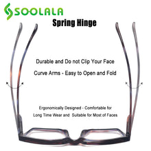Load image into Gallery viewer, SOOLALA Square Glasses Frame Man Woman Spring Hinged Blue Light Blocking Optical Computer Eyeglasses Prescription Myopia Frame