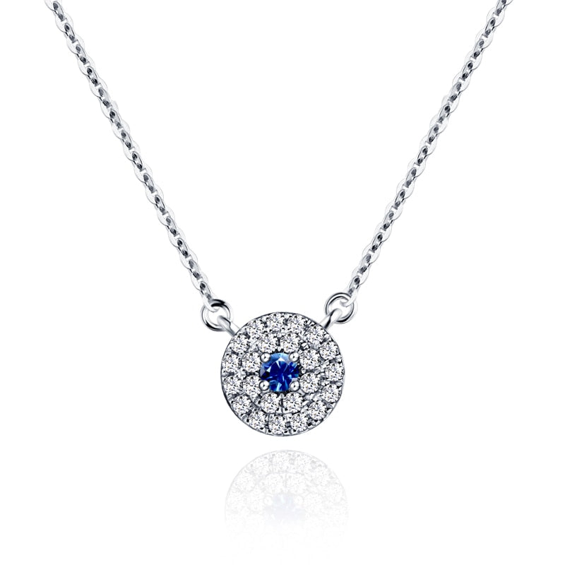 18K White Gold Sapphire Diamond Necklace Customized Set of Diamond Chain Necklace Rose Gold Gold Pendant