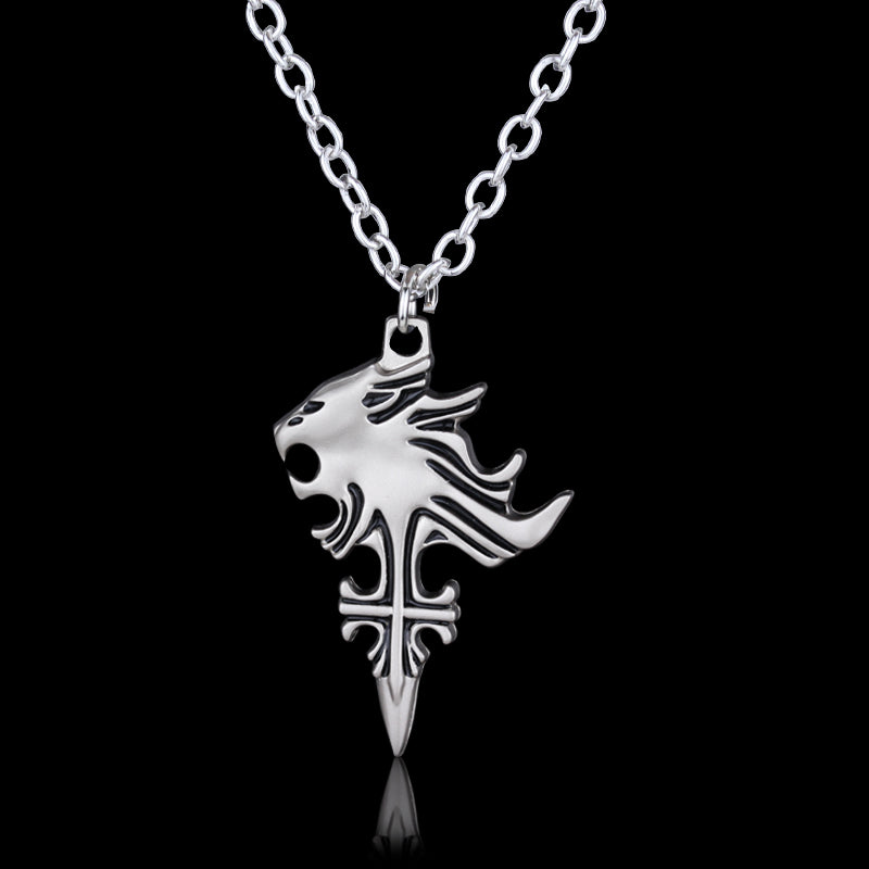2017 Game Jewelry Final Fantasy VIII 8 Neckalce Sleep Lion Head Squall Griever Pendants Necklace Men Cospl Gift -30