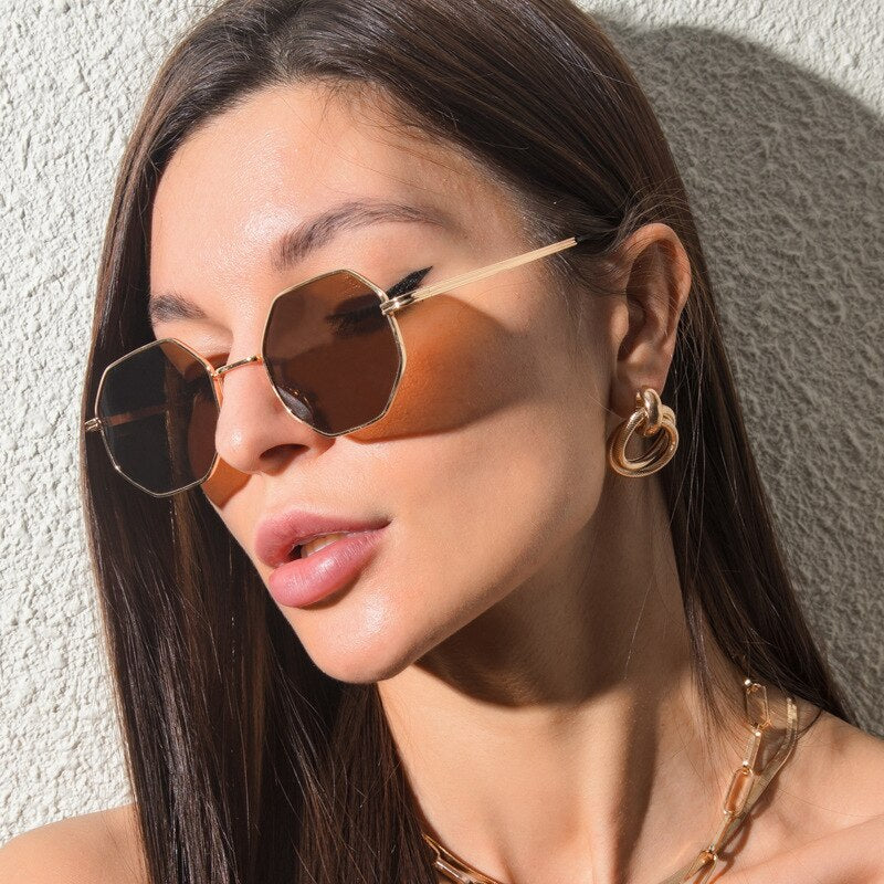 Mens octagonal sunglasses sales