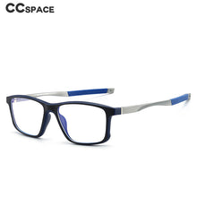 Load image into Gallery viewer, 47547 Square Anti Blue Light Sport Glasses Frames Aluminum Magnesium Leg Men Women TR90 Computer Eyeglasses