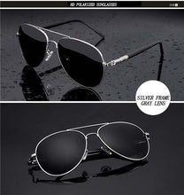 Load image into Gallery viewer, Aviation Metail Frame Quality Oversized Spring Leg Alloy Men Sunglasses Polarized Brand Design Pilot Male Sun Glasses Driving