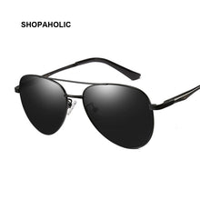Load image into Gallery viewer, Aviation Metail Frame Quality Oversized Spring Leg Alloy Men Sunglasses Polarized Brand Design Pilot Male Sun Glasses Female