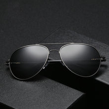 Load image into Gallery viewer, Aviation Metail Frame Quality Oversized Spring Leg Alloy Men Sunglasses Polarized Brand Design Pilot Male Sun Glasses Driving