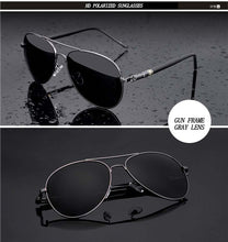 Load image into Gallery viewer, Aviation Metail Frame Quality Oversized Spring Leg Alloy Men Sunglasses Polarized Brand Design Pilot Male Sun Glasses Driving