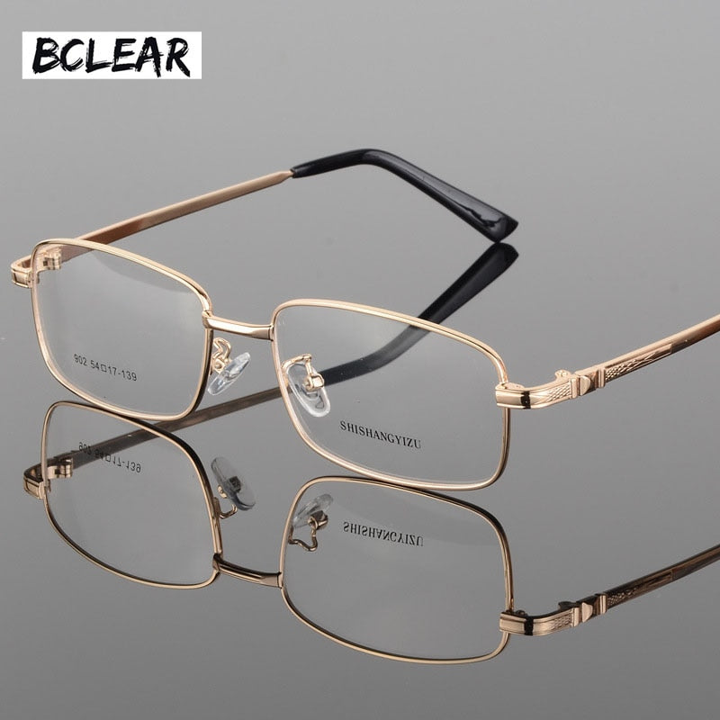 Occhiali da vista BCLEAR classici montature per occhiali da vista full frame da uomo con placcatura in oro spesso S902