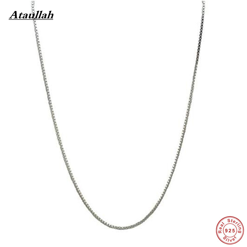 Box Chain Genuine Sterling Silver 925 45CM 18 Elegant Sterling 925 Silver Necklace(1.3g) Lobster Claw Clasp NWP426