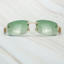 Carica l'immagine nel visualizzatore di Gallery, Buffalo Horn Sunglasses Men for Fishing Designer Diamond Sunglasses Women Gafas De Sol Hombre Luxury Rimless Shades For Women