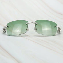 Carica l'immagine nel visualizzatore di Gallery, Buffalo Horn Sunglasses Men for Fishing Designer Diamond Sunglasses Women Gafas De Sol Hombre Luxury Rimless Shades For Women