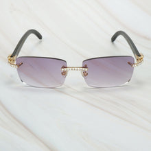 Carica l'immagine nel visualizzatore di Gallery, Buffalo Horn Sunglasses Men for Fishing Designer Diamond Sunglasses Women Gafas De Sol Hombre Luxury Rimless Shades For Women