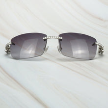 Carica l'immagine nel visualizzatore di Gallery, Buffalo Horn Sunglasses Men for Fishing Designer Diamond Sunglasses Women Gafas De Sol Hombre Luxury Rimless Shades For Women