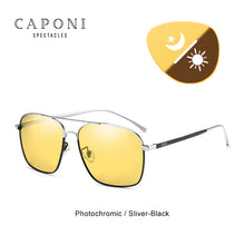 Load image into Gallery viewer, CAPONI Polarized Square Sunglasses Men Classic Brand Designer Eyewear Vintage  Pochromic Sun Glasses Day Night BS8174