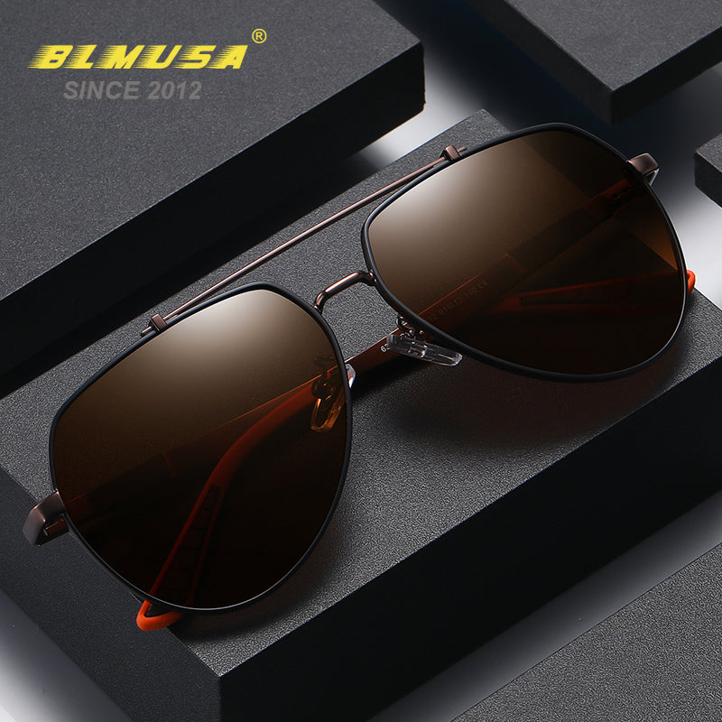 CLLOIO Metal Polarized Sun Glasses Men Car Driving Sunglass Fishing Gl –  Cinily