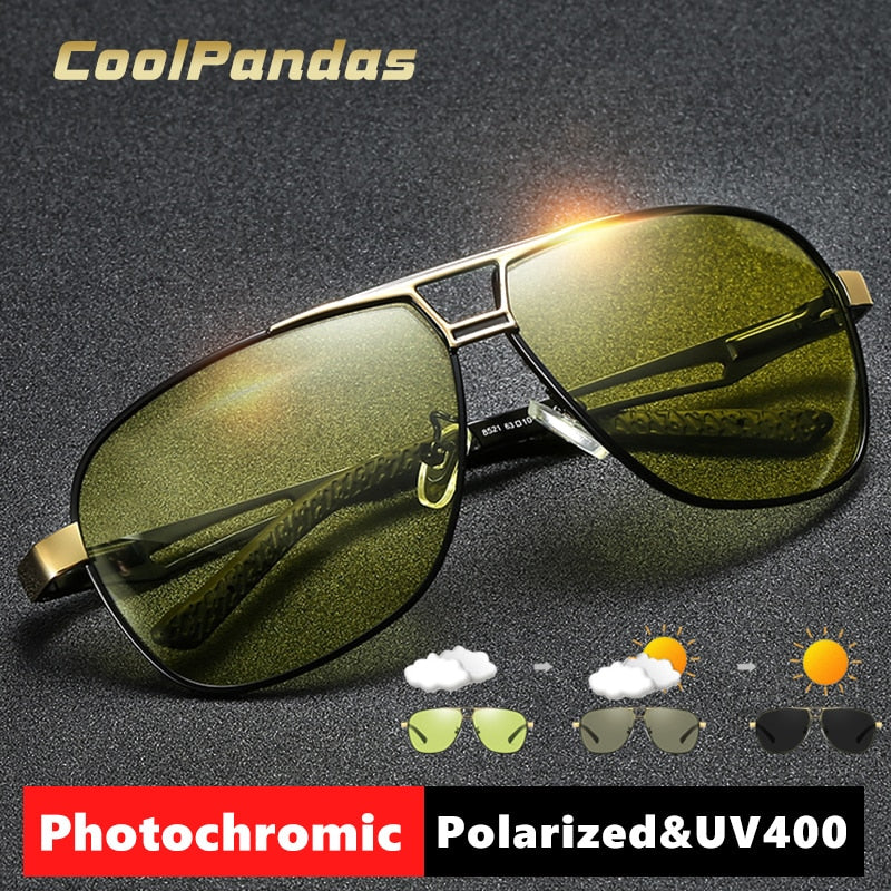 CoolPandas Photochromic Sunglasses Men Polarized Glasses Day Night Driving Goggle Women Chameleon Anti-Glare zonnebril dames