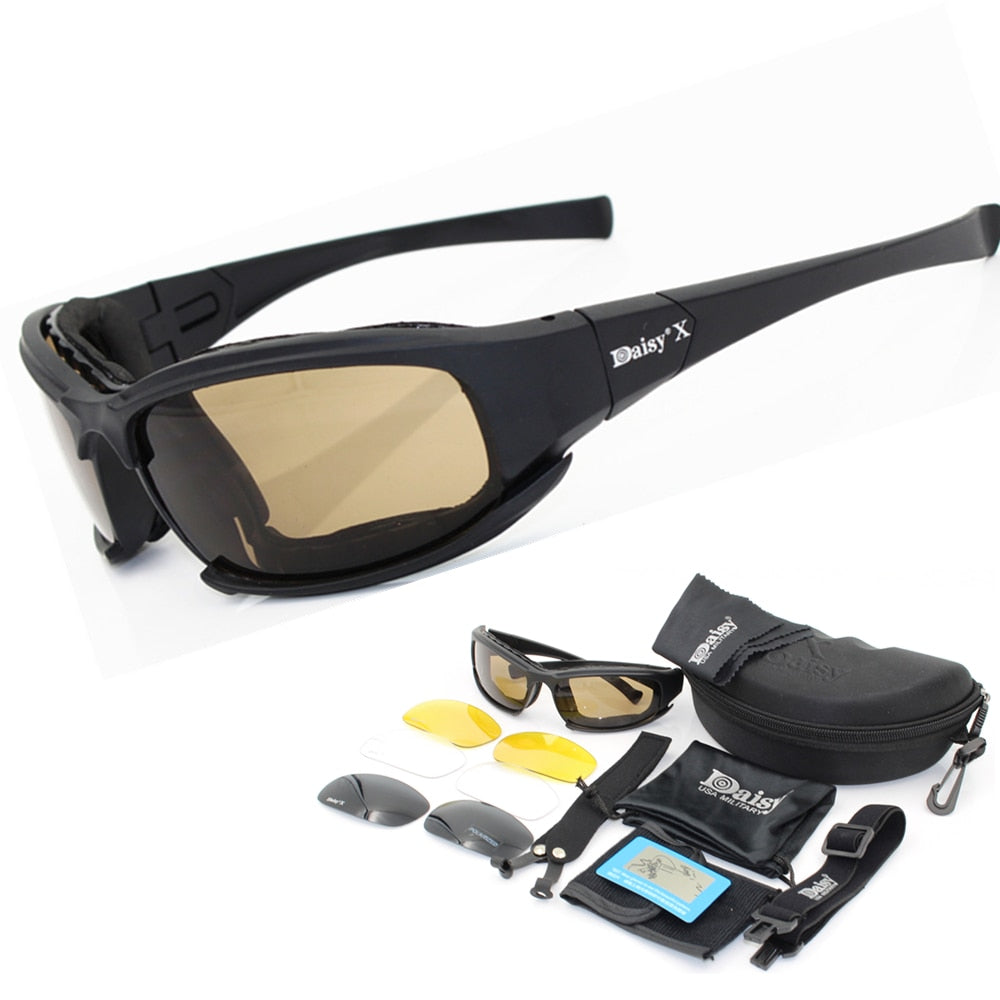 Daisy X7 Military Bullet-proof Army Polarized Sunglasses Shooting Airsoft Tactical Eyewear goggles glasses