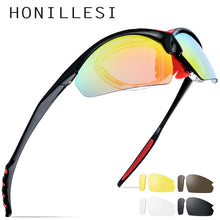 Load image into Gallery viewer, HONILLESI TR90 Polarized Sports Men Sunglasses Sun Glasses 2023 Fishing Driving Myopia Prescription Goggles Shades 5 Lens 3202