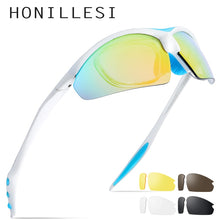 Load image into Gallery viewer, HONILLESI TR90 Polarized Sports Men Sunglasses Sun Glasses Women Driving Fishing Outdoor Myopia Prescription Goggles 5 Lens 8006