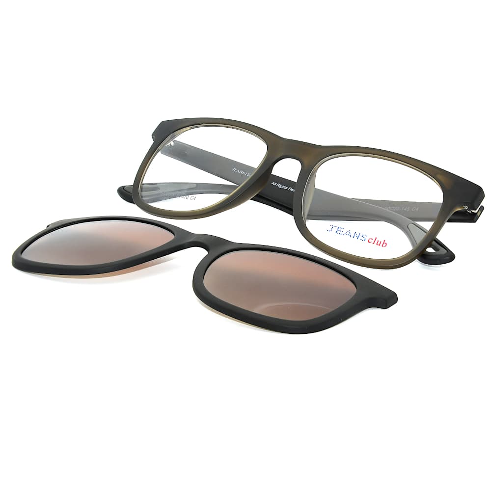 JEANS CLUB Full Frame ULTEM Men Women Eyeglasses Frames Toad Style Optical Glasses With Polarized Legs Driving Goggles Eyewear