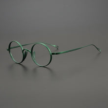 Carica l'immagine nel visualizzatore di Gallery, Occhiali da vista rotondi retrò da uomo in titanio puro fatti a mano in Giappone Occhiali da vista ottici di alto grado Occhiali per miopia da donna