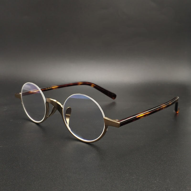 US Small Round Eyeglass Frames MensWomen Full Rim 35mm S S Glasses