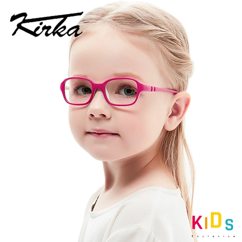 Kirka Flexible Kids Eyeglasses Frame TR90 Children Glasses Unbreakable