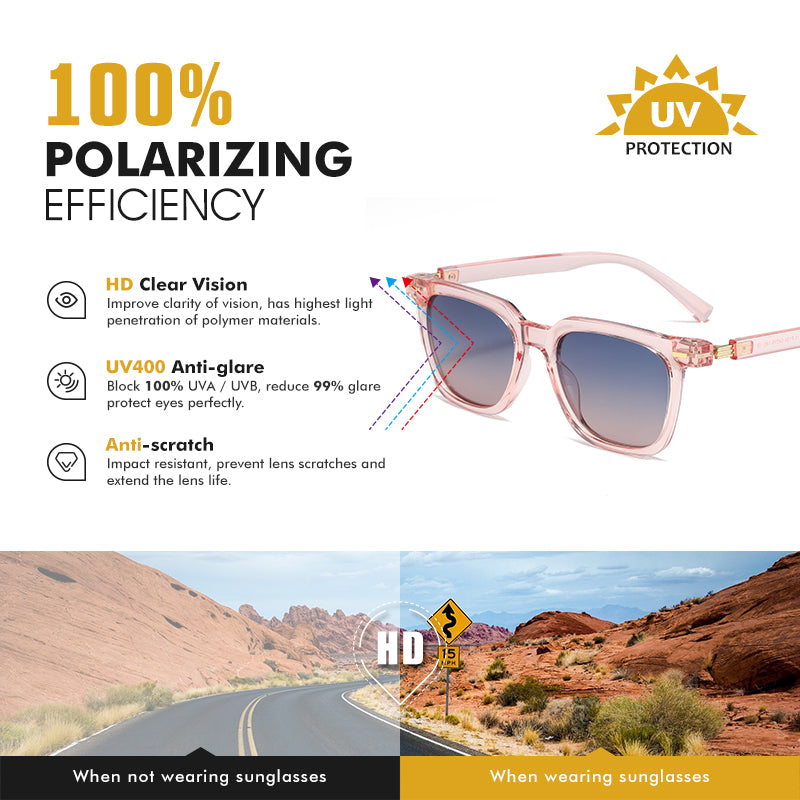 Polarized Optical Sunglasses Driving Square Frame Sunglasses Men-Women