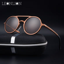 Load image into Gallery viewer, LeonLion Round Aluminum Magnesium Polarized Sunglasses Men Brand Design UV400 Classic Retro Metal Sun Glasses Outdoor Glasses