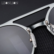 Load image into Gallery viewer, LeonLion Round Aluminum Magnesium Polarized Sunglasses Men Brand Design UV400 Classic Retro Metal Sun Glasses Outdoor Glasses